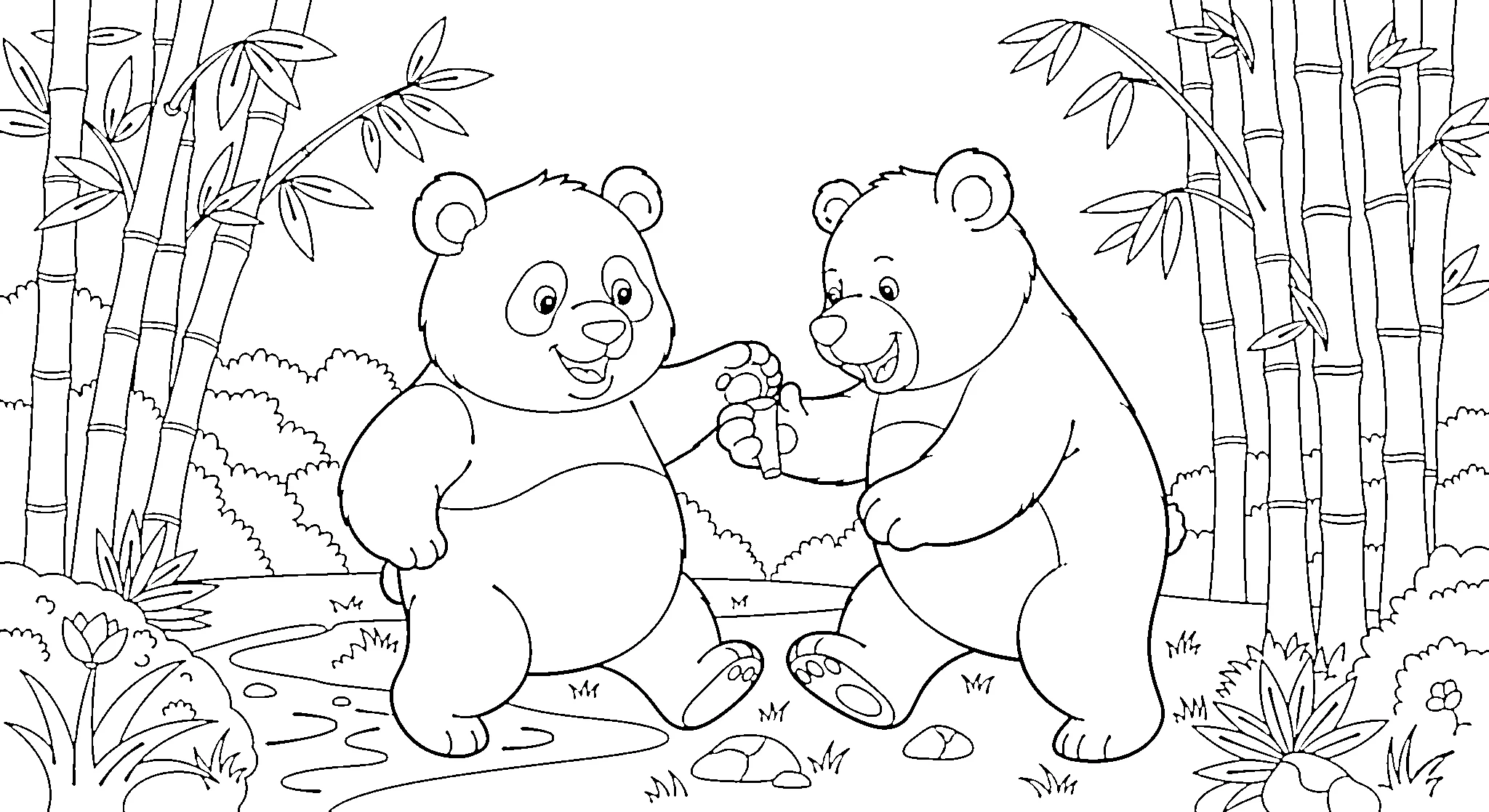 beruang dan panda